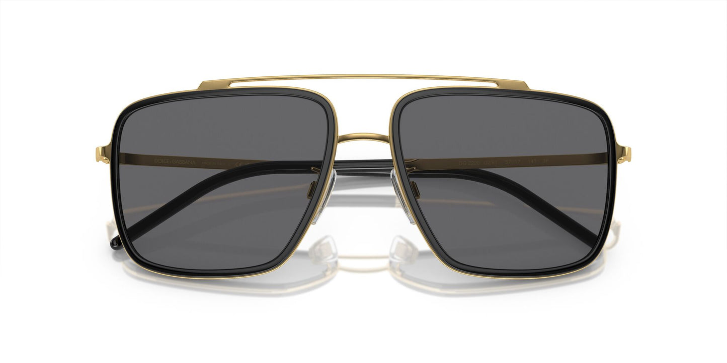 Dolce & Gabbana 2220 Gold/Black Grey (2220 02/81)