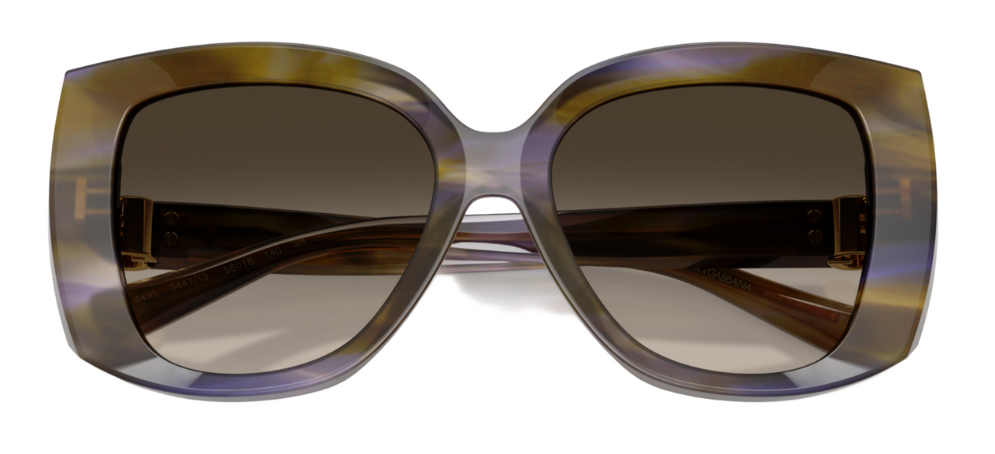 Dolce & Gabbana 4495 Striped Olive Brown Gradient (4495 344713)