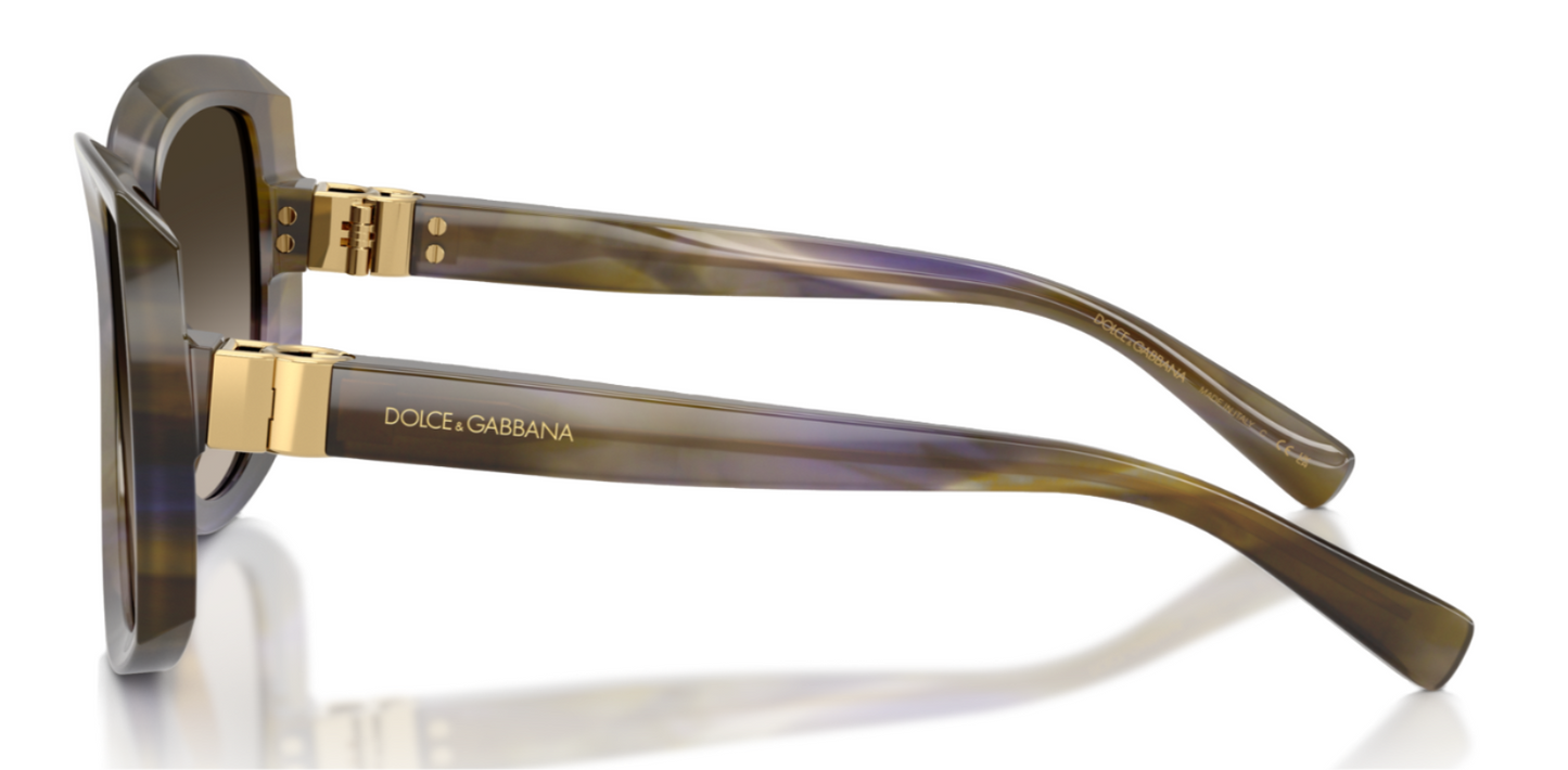 Dolce & Gabbana 4495 Striped Olive Brown Gradient (4495 344713)