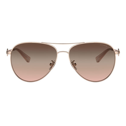 Coach C6178 Shiny Rose Gold Brown Pink Gradient HC7128 9331U8 (58)