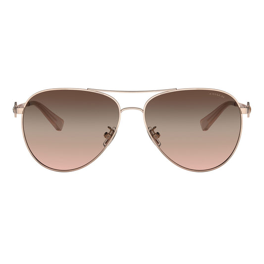 Coach C6178 Shiny Rose Gold Brown Pink Gradient HC7128 9331U8 (58)
