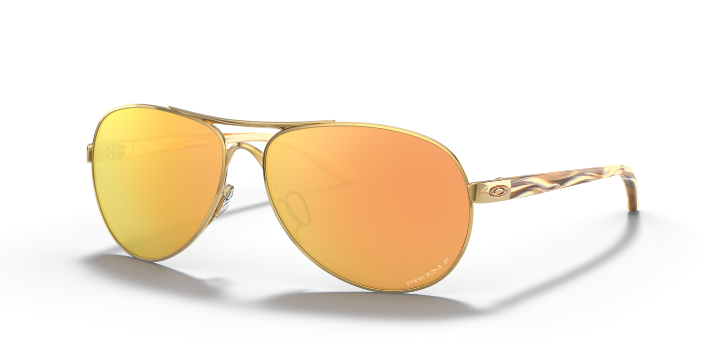 Oakley Feedback Polarised Polished Gold Prizm Rose Gold (4079 37)