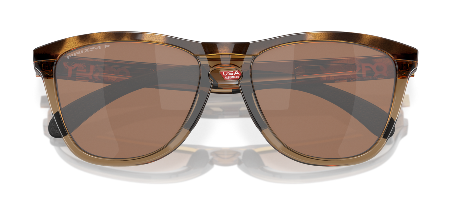 Oakley Frogskins Range Polarised Brown Tortoise/Brown Smoke Prizm Tungsten OO9284 07 (55)