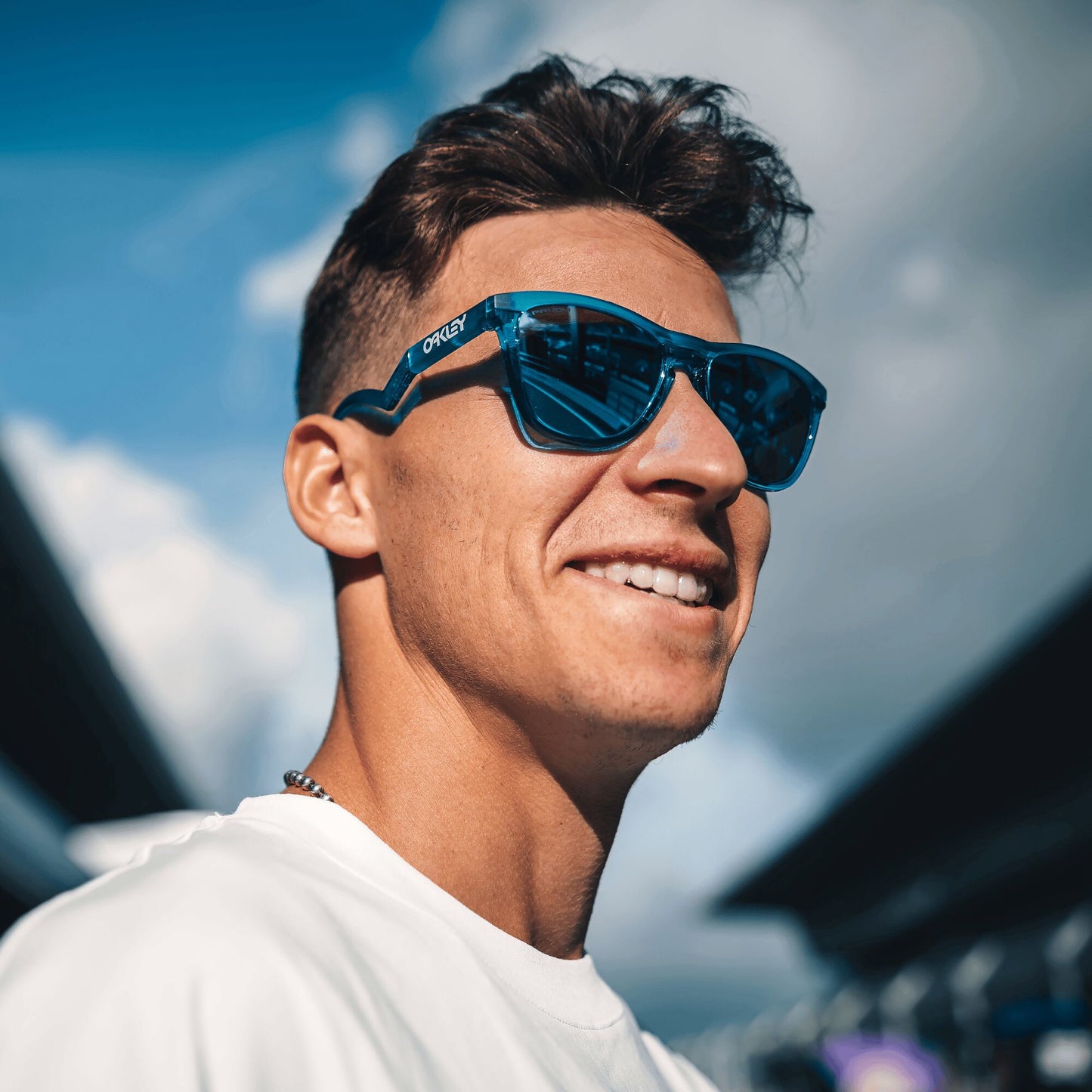 Oakley Frogskins Hybrid Matte Acid Blue Prizm Sapphire (9289 09)