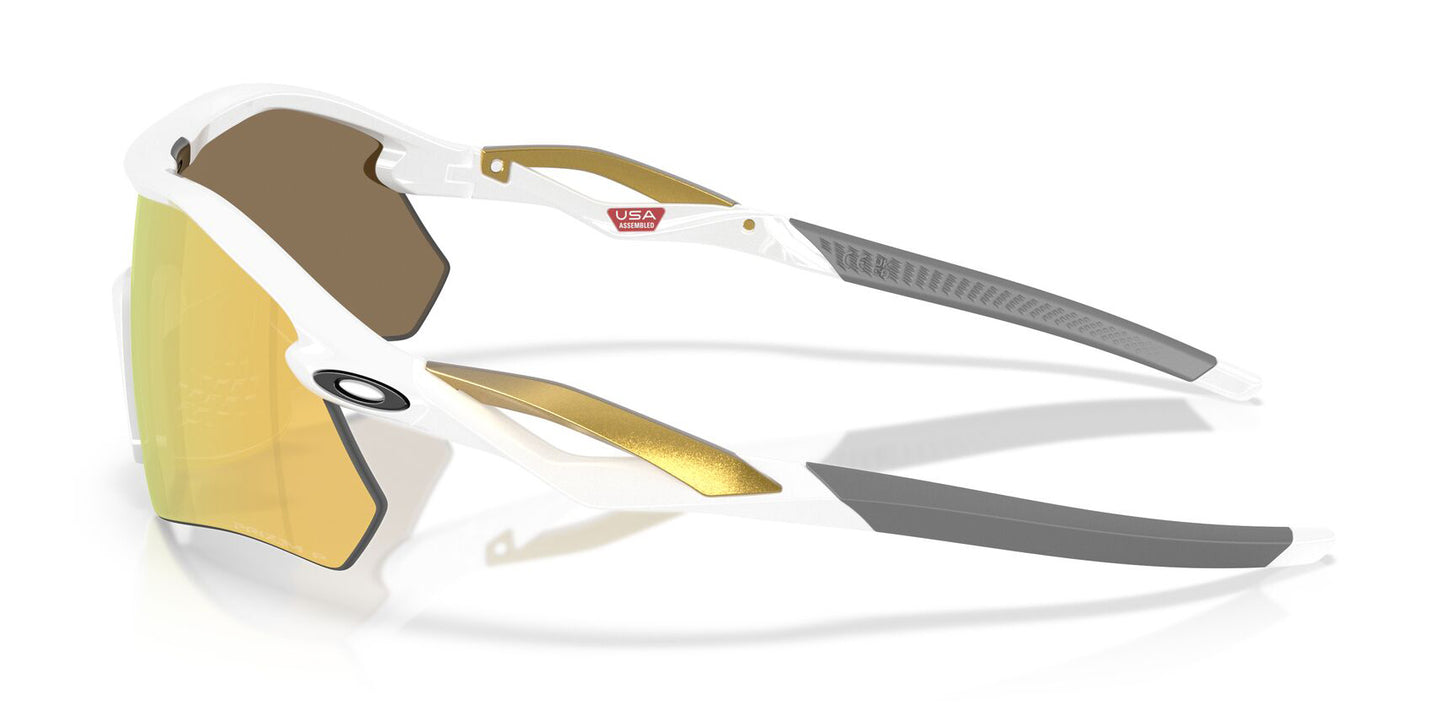 Oakley Radar Plate Polarised Polished White Prizm 24K (9495D 05)