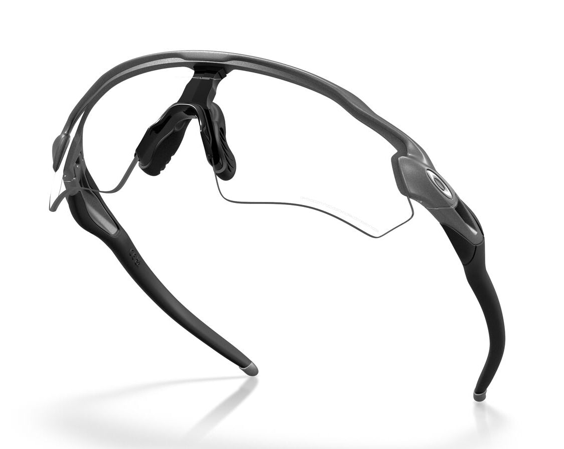 Black Framed Oakley glasses on a white background