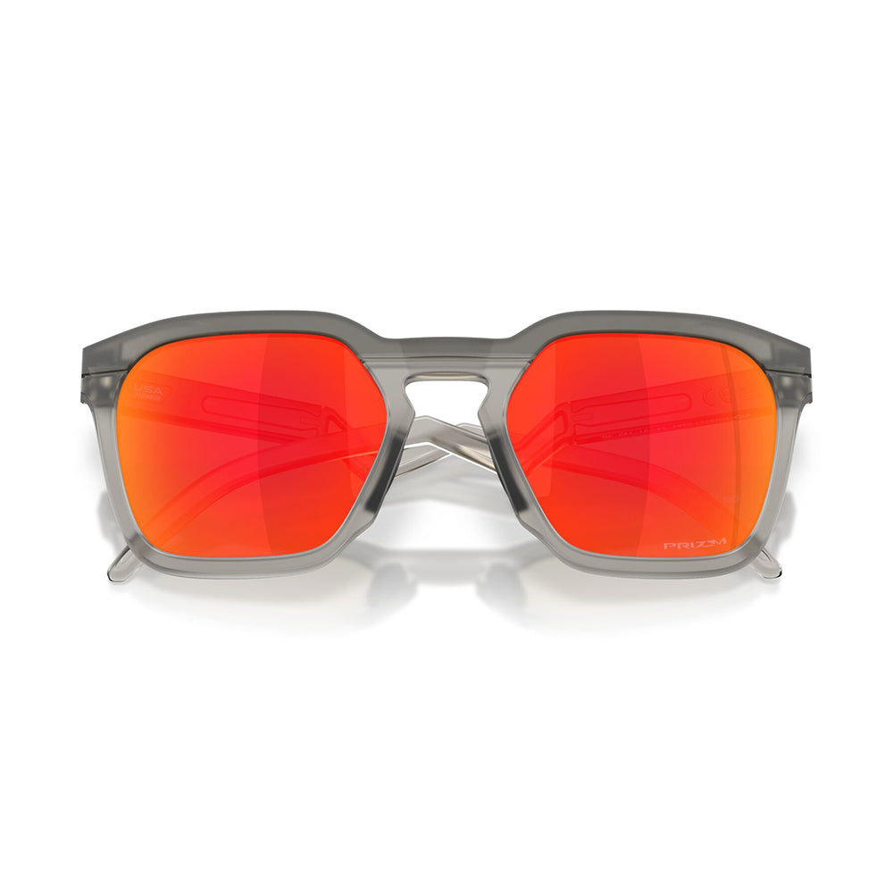 Oakley HSTN SQ Matte Grey Smoke Prizm Ruby OO9533 02 (54)