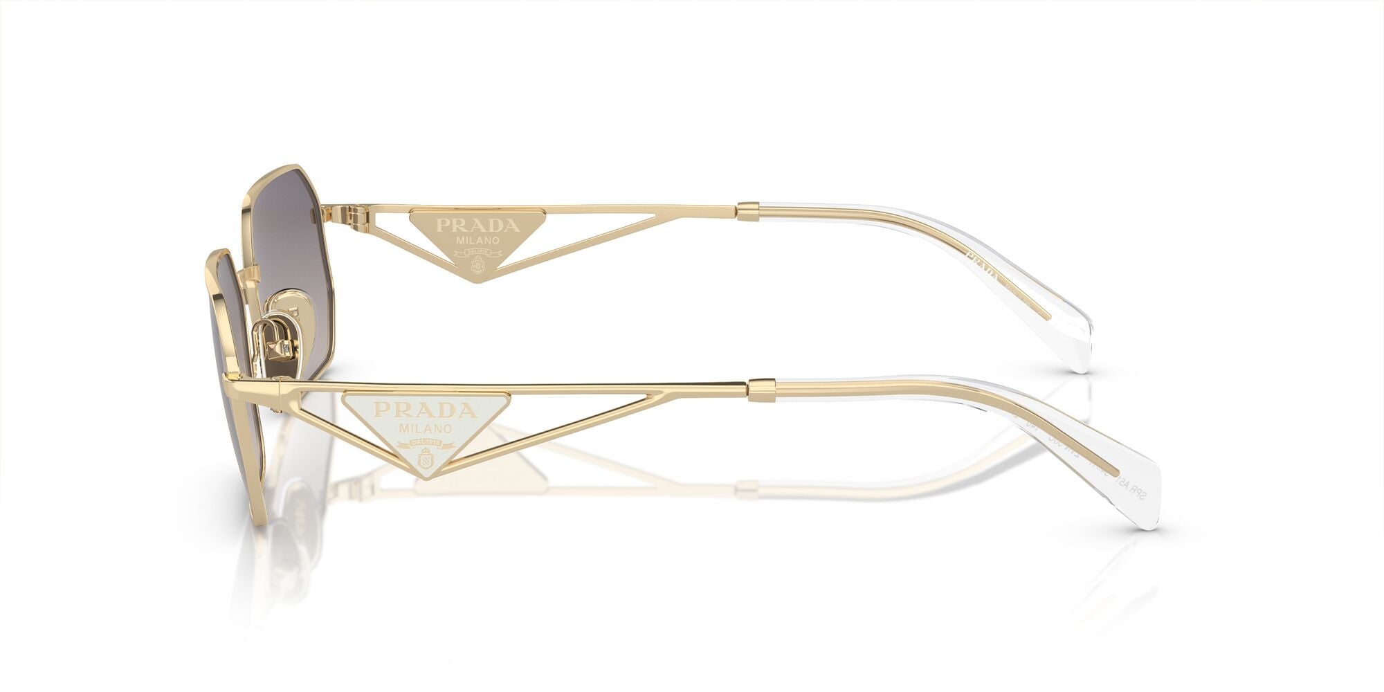 Prada A51S Sunglasses Pale Gold Blue Mirror – Great Southern Sunnies