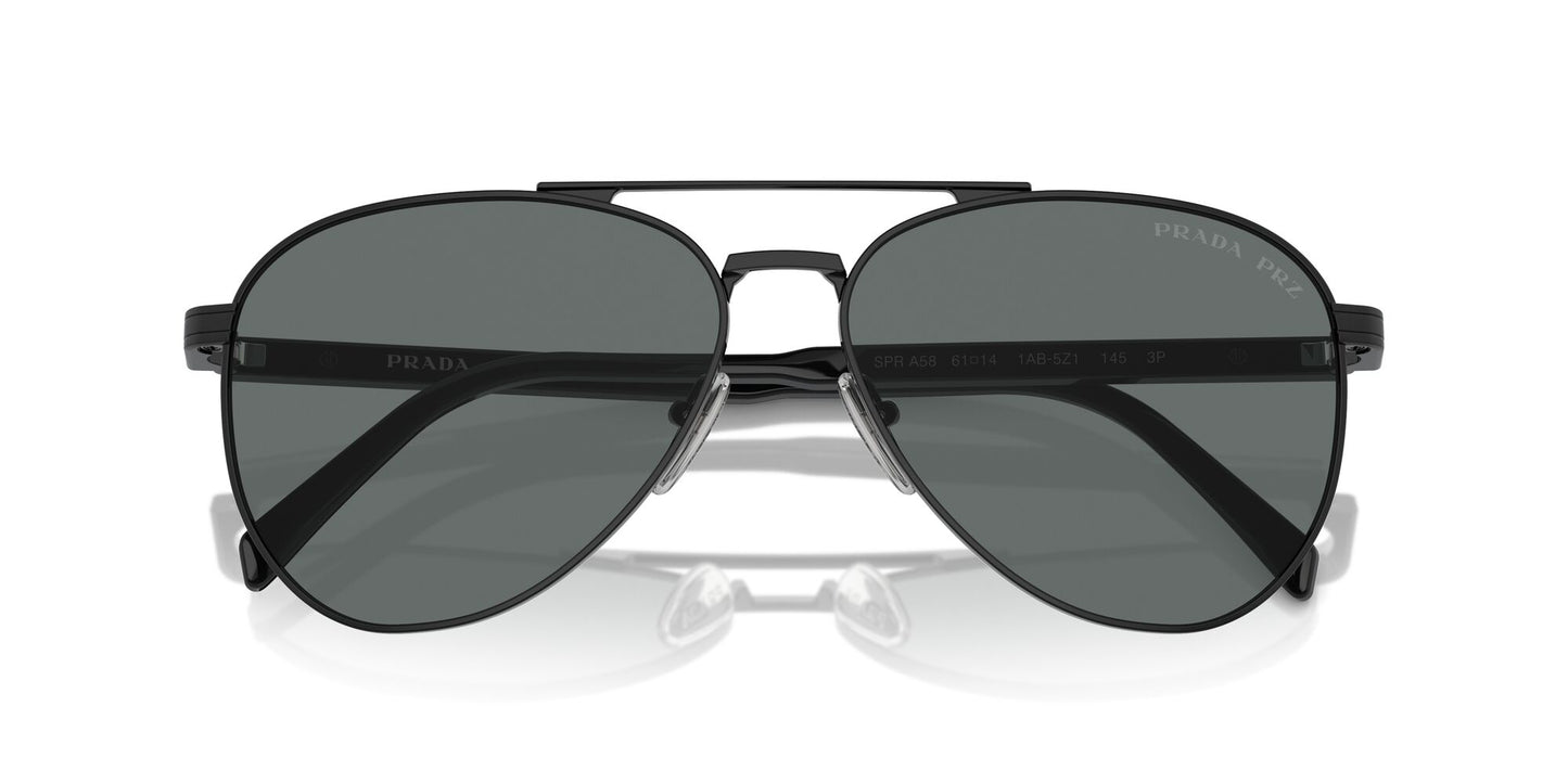 Prada A58S Polarised Black Dark Grey (A58S 1AB5Z1)