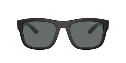 Prada 01ZS Polarised Black Rubber Dark Grey (01ZS DG002G)