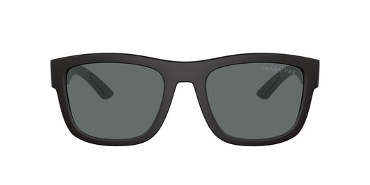 Prada 01ZS Polarised Black Rubber Dark Grey (01ZS DG002G)