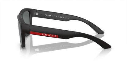 Prada 01ZS Polarised Black Rubber Dark Grey (01ZS DG002G)