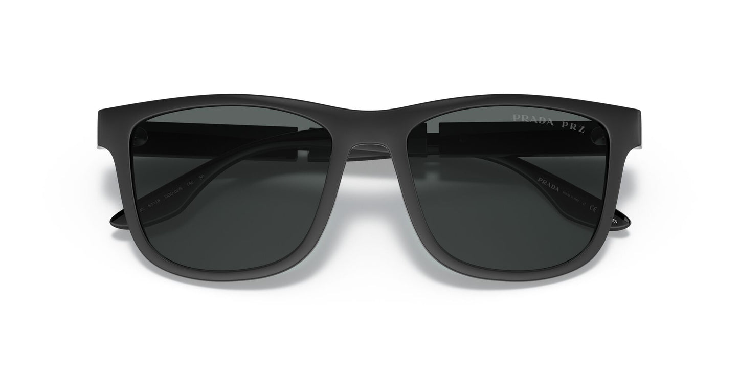 Prada 04XS Polarised Black Rubber Dark Grey (04XS DG002G)