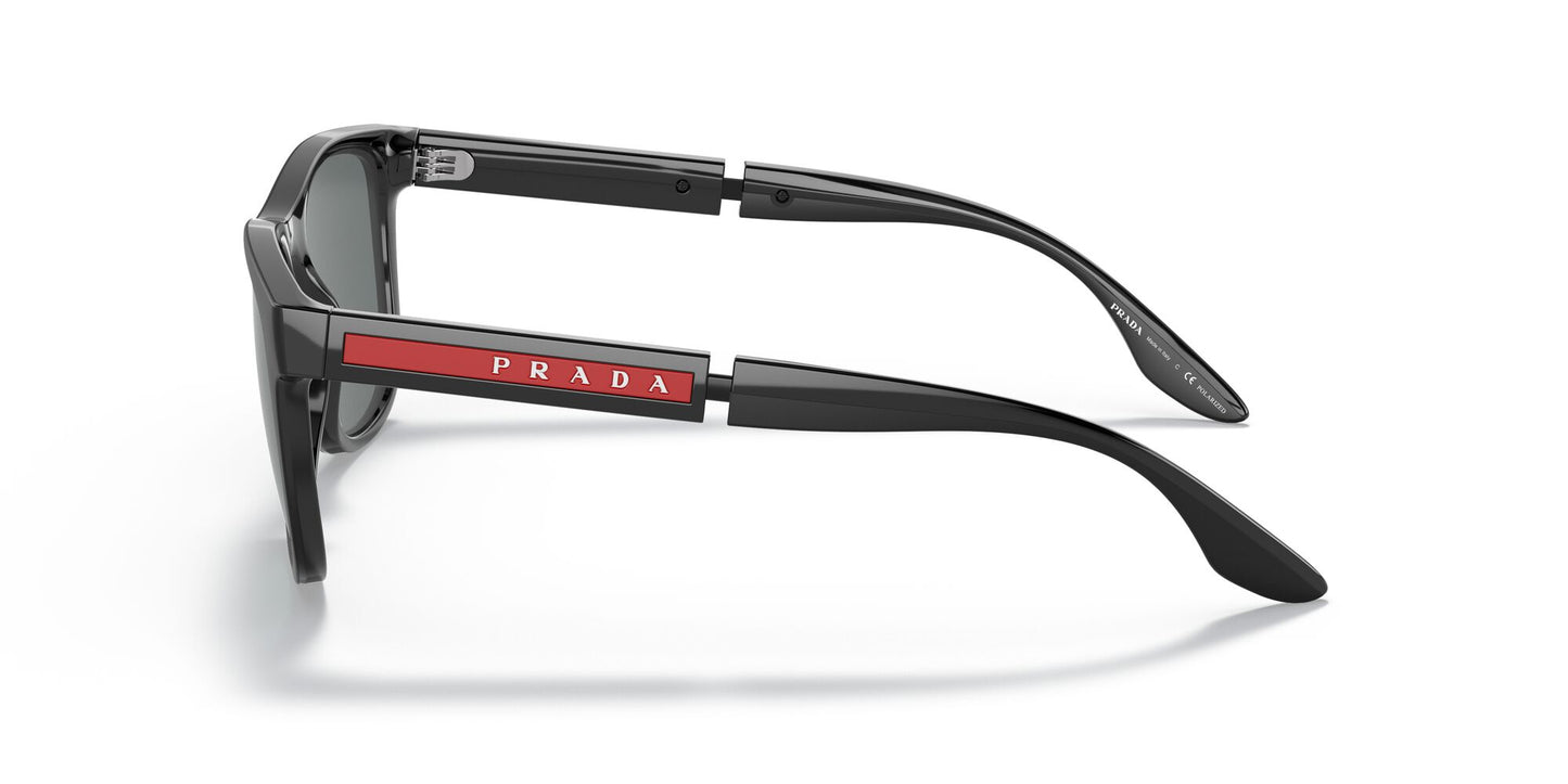 Prada 04XS Polarised Black Rubber Dark Grey (04XS DG002G)