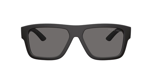 Prada 04ZS Polarised Black Rubber Dark Grey (04ZS DG002G)