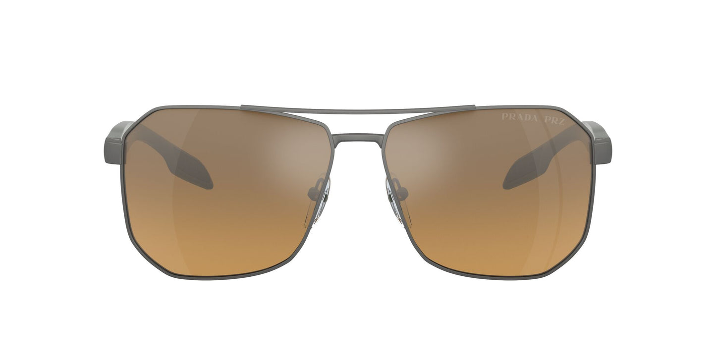 Prada 51VS Polarised Gunmetal Rubber Brown Mirror Gradient (51VS DG1741)