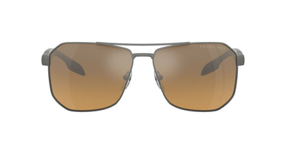 Prada 51VS Polarised Gunmetal Rubber Brown Mirror Gradient (51VS DG1741)