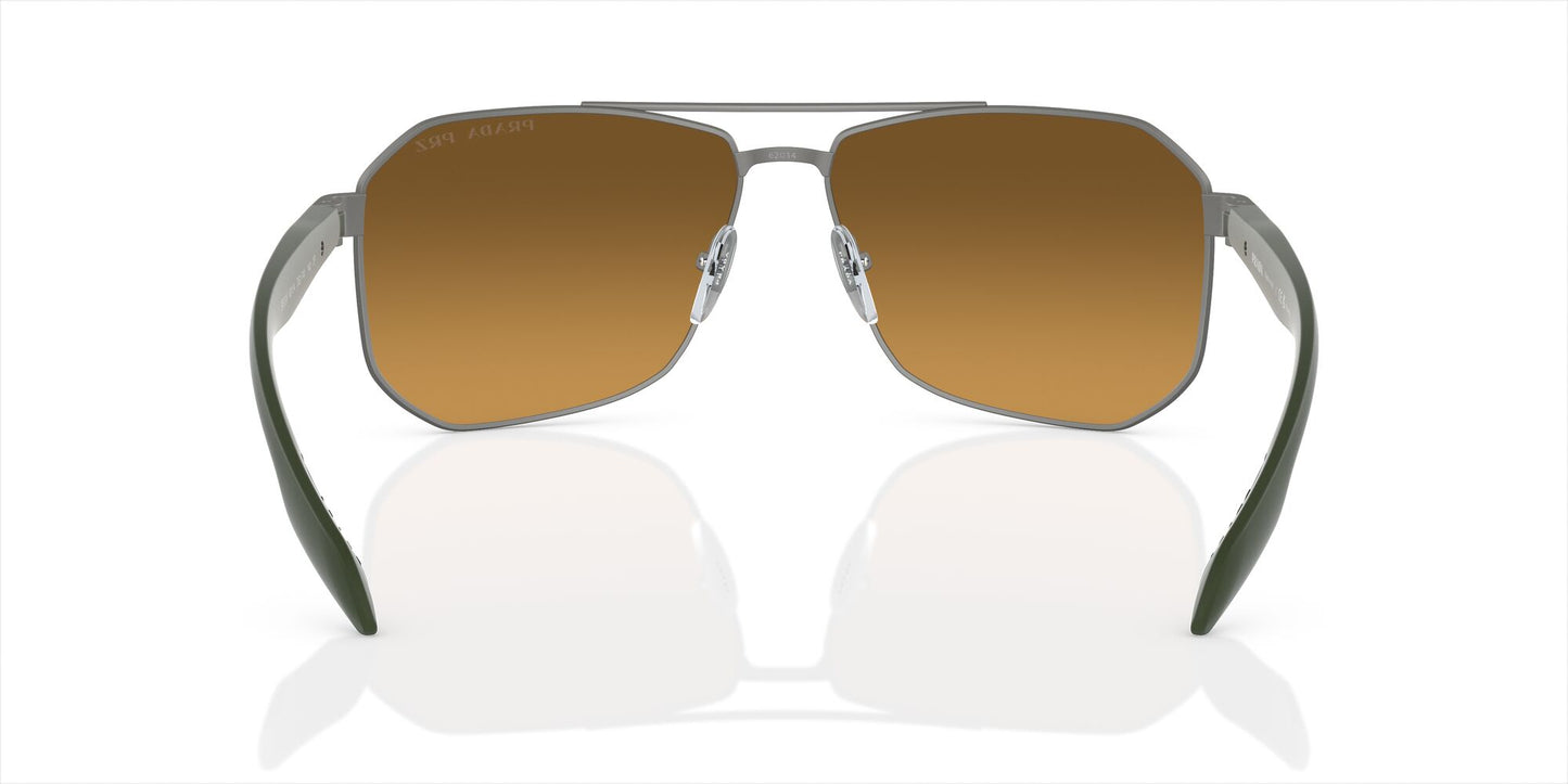 Prada 51VS Polarised Gunmetal Rubber Brown Mirror Gradient (51VS DG1741)