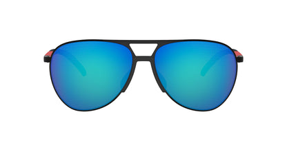 Prada 51XS Matte Black Light Green Blue Mirror (51XS 1BO08U)