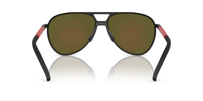 Prada 51XS Matte Black Light Green Blue Mirror (51XS 1BO08U)