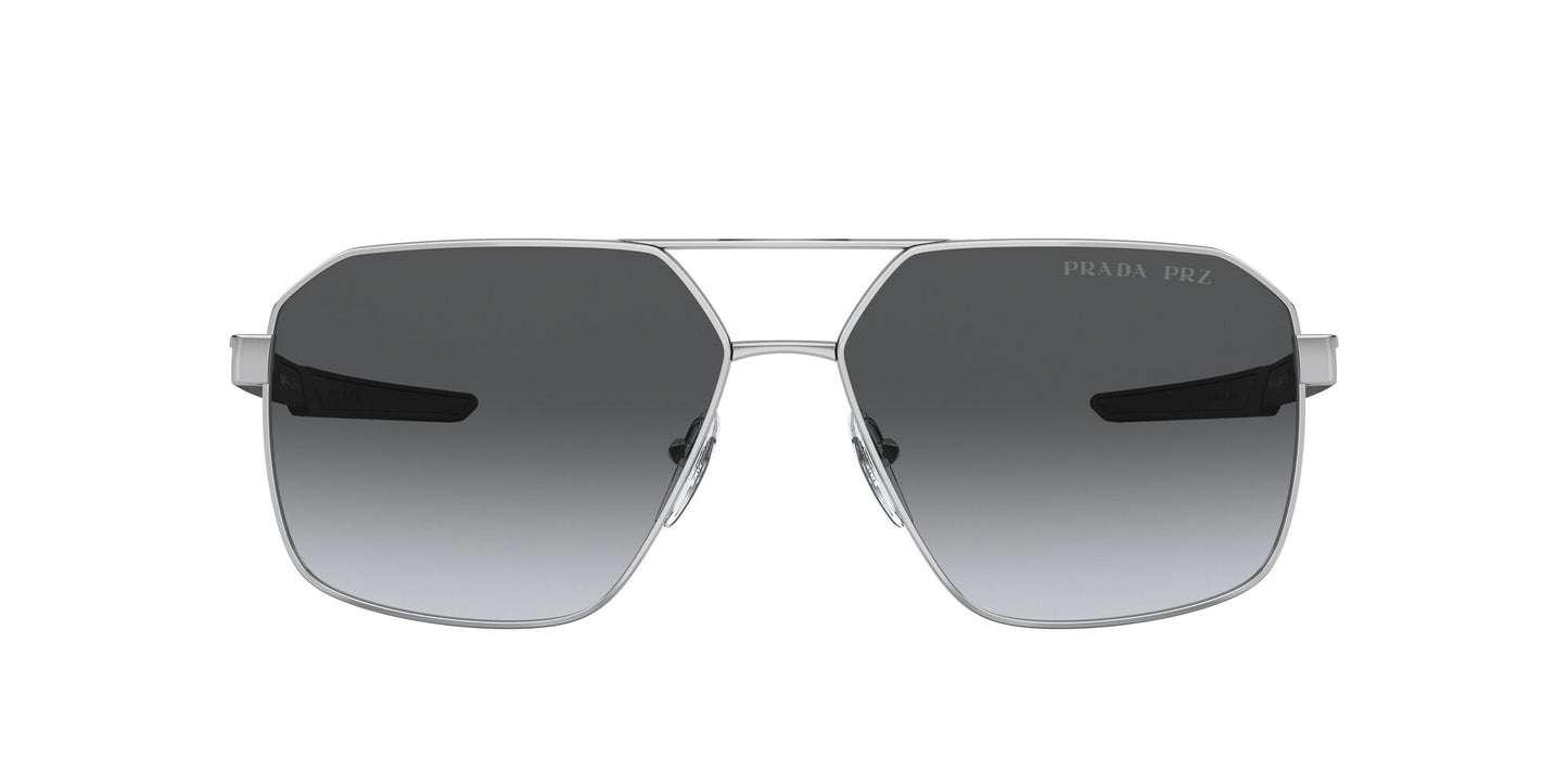 Prada 55WS Polarised Silver Grey Gradient (55WS 1BC06G)