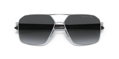 Prada 55WS Polarised Silver Grey Gradient (55WS 1BC06G)