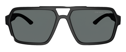 Prada A06S Polarised Black Rubber Dark Grey (A06S DG002G)