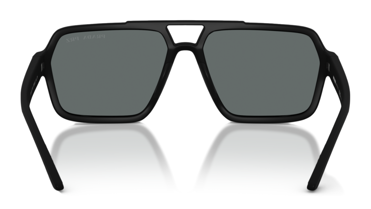 Prada A06S Polarised Black Rubber Dark Grey (A06S DG002G)