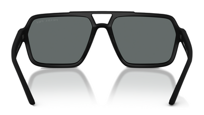 Prada A06S Polarised Black Rubber Dark Grey (A06S DG002G)