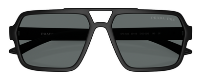 Prada A06S Polarised Black Rubber Dark Grey (A06S DG002G)