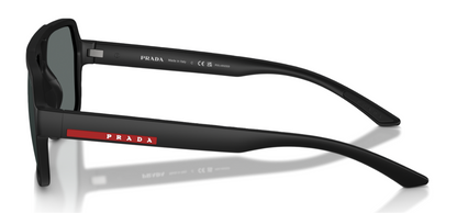 Prada A06S Polarised Black Rubber Dark Grey (A06S DG002G)