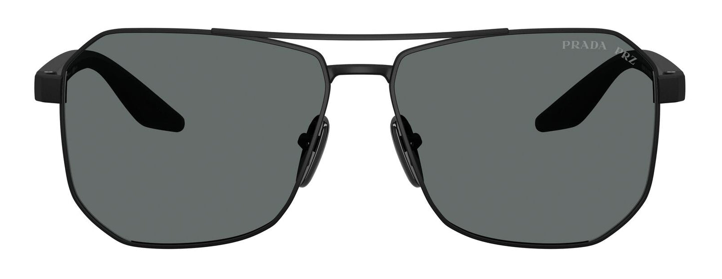 Prada A53S Polarised Rubber Black Dark Grey (A53S DG05Z1)