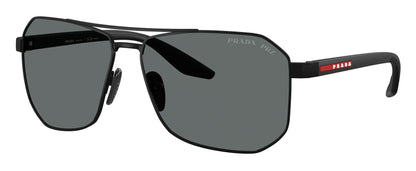 Prada A53S Polarised Rubber Black Dark Grey (A53S DG05Z1)