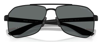 Prada A53S Polarised Rubber Black Dark Grey (A53S DG05Z1)