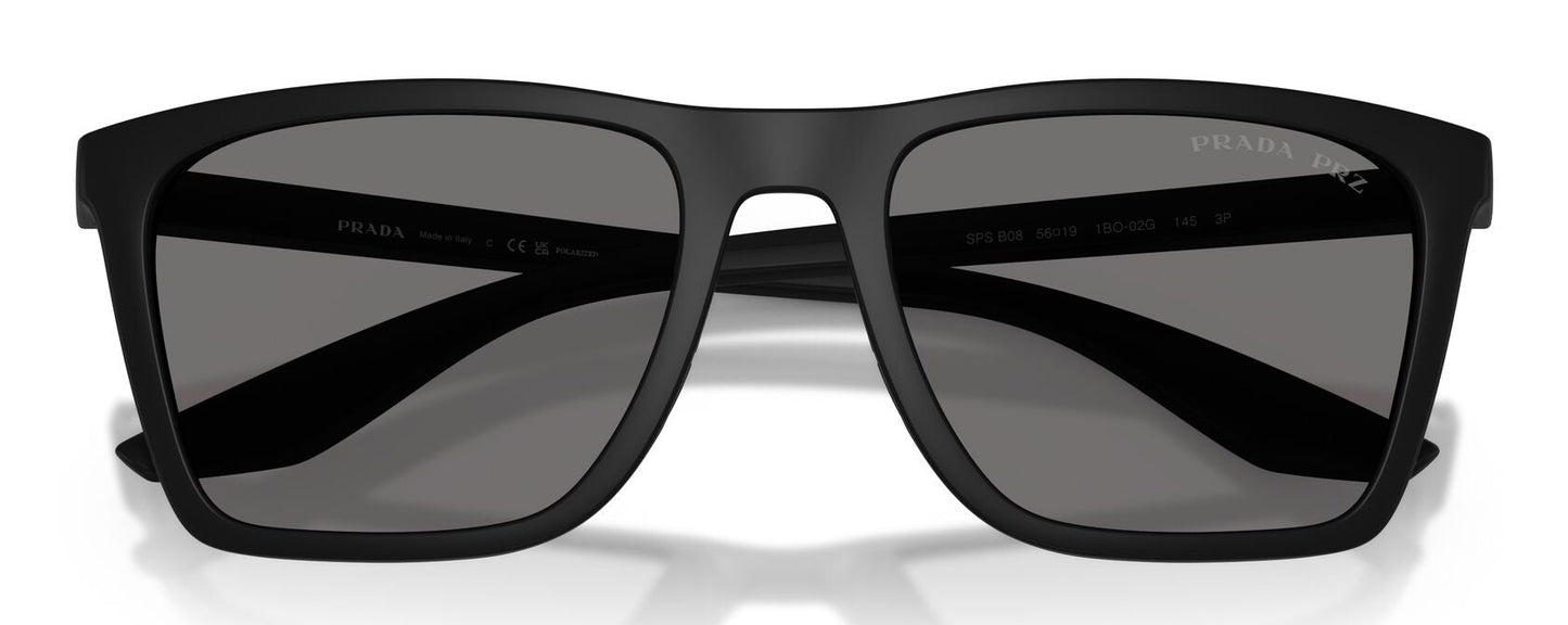 Prada B08S Polarised Matte Black Dark Grey (B08S 1BO02G)