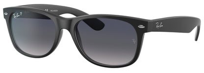 Ray-Ban 2132 New Wayfarer Polarised Matte Black Blue/Grey Gradient RB2132 601S78 (55)
