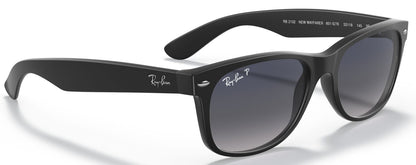 Ray-Ban 2132 New Wayfarer Polarised Matte Black Blue/Grey Gradient RB2132 601S78 (55)