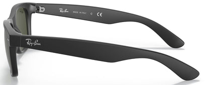 Ray-Ban 2132 New Wayfarer Black Rubber G15 Green RB2132 622 (55)