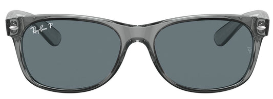 Ray-Ban 2132 New Wayfarer Polarised Transparent Grey Dark Blue RB2132 64503R (58)