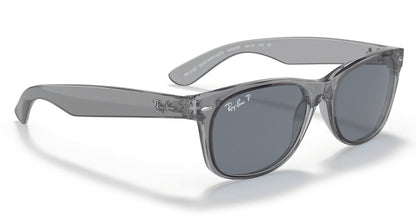 Ray-Ban New Wayfarer 2132 Polarised Transparent Grey Dark Blue (2132 64503R)