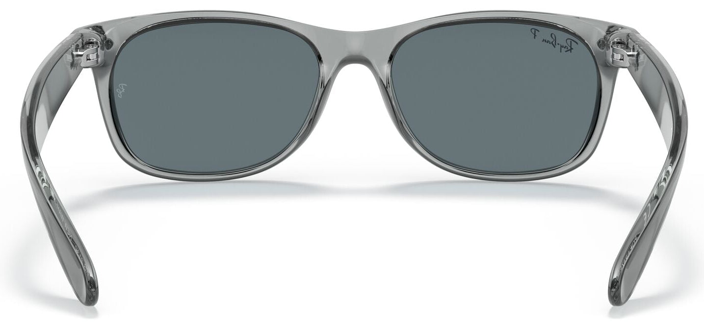 Ray-Ban 2132 New Wayfarer Polarised Transparent Grey Dark Blue RB2132 64503R (52)