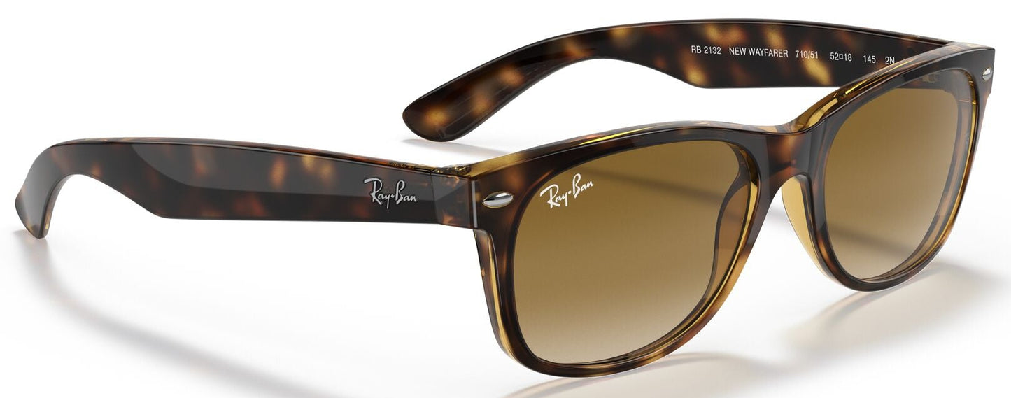 Ray-Ban 2132 New Wayfarer Light Havana Light Brown Gradient RB2132 710/51 (55)