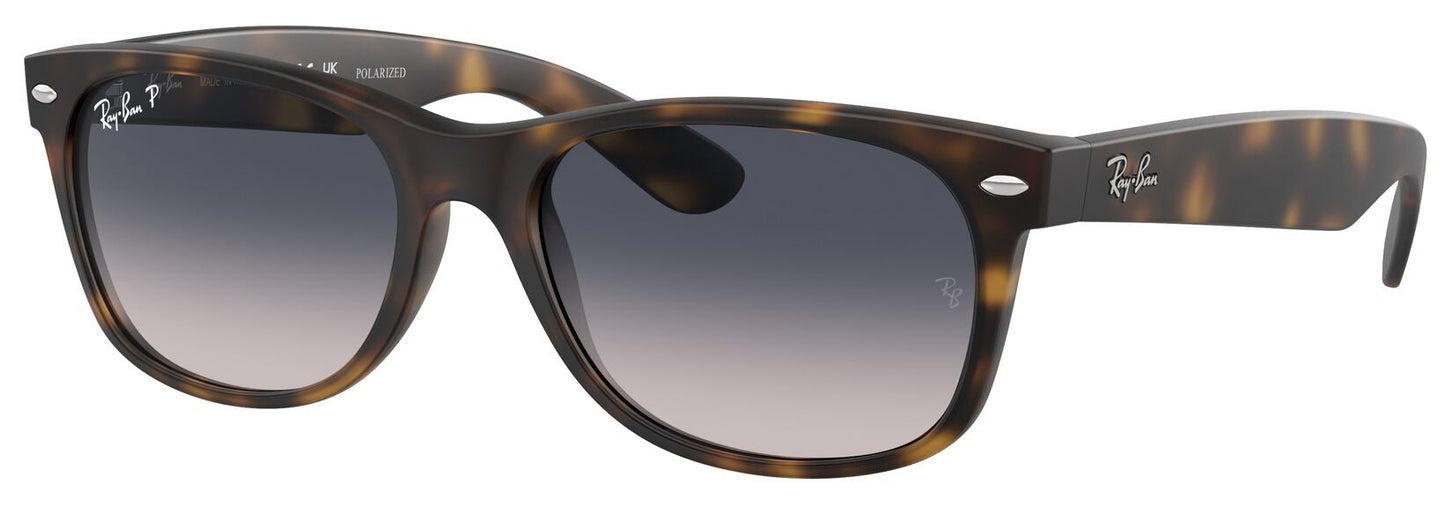 Ray-Ban 2132 New Wayfarer Polarised Matte Havana Blue Gradient RB2132 865/78 (55)