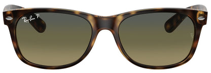 Ray-Ban 2132 New Wayfarer Polarised Matte Havana Blue/Green Gradient RB2132 894/76 (55)