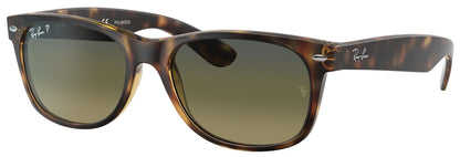 Ray-Ban 2132 New Wayfarer Polarised Matte Havana Blue/Green Gradient RB2132 894/76 (55)