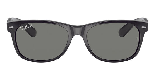 Ray-Ban New Wayfarer 2132 Polarised Gloss Black G15 Green (2132 901/58)