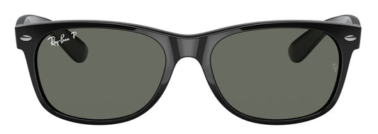 Ray-Ban New Wayfarer 2132 Polarised Gloss Black G15 Green (2132 901/58)