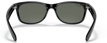 Ray-Ban 2132 New Wayfarer Polarised Gloss Black G15 Green RB2132 901/58 (55)