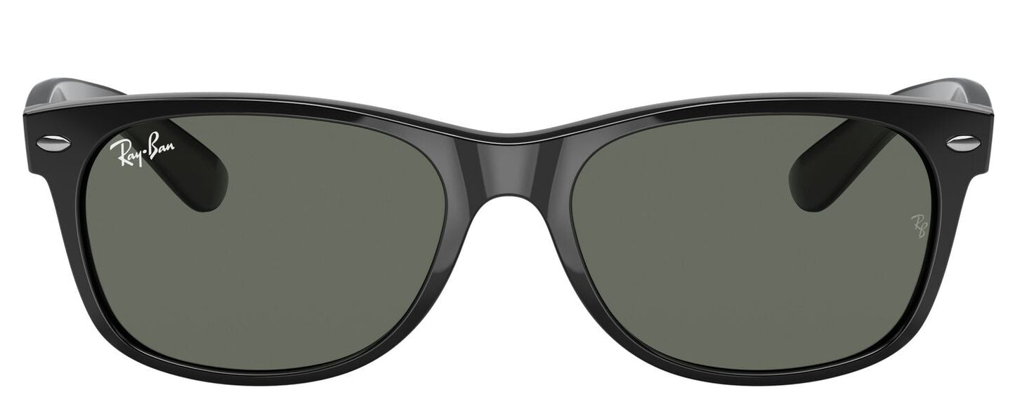 Ray-Ban 2132 New Wayfarer Black G-15 Green RB2132 901 (52)