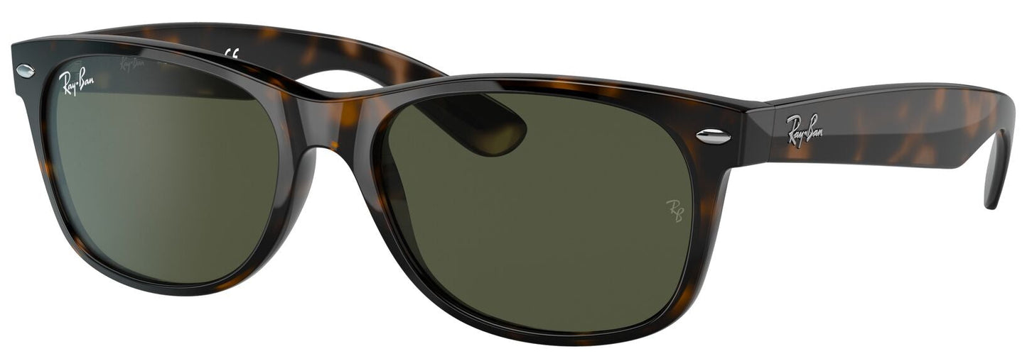 Ray-Ban 2132 New Wayfarer Tortoise G-15 Green RB2132 902L (55)